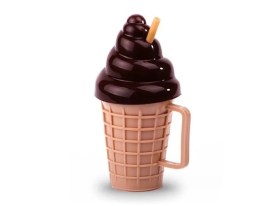 Vaso sorbito cucurucho marron